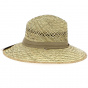 Columbia Traveller Hat Straw Beige Ribbon - Dorfman Pacific Co
