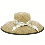 Athena Wide Brim Natural Straw Sunhat - Traclet