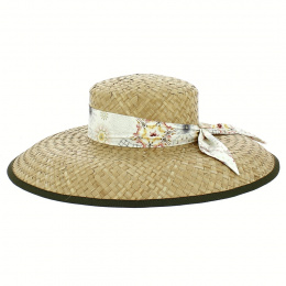 Athena Wide Brim Natural Straw Sunhat - Traclet