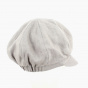 Limited Edition Linen Newsboy Cap in Taupe - MTM