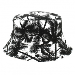Black and White Palmers Bucket Hat - Traclet