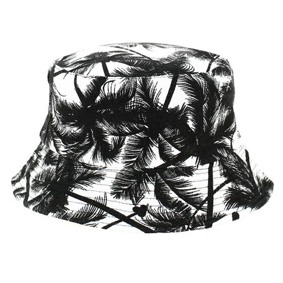 Black and White Palmers Bucket Hat - Traclet
