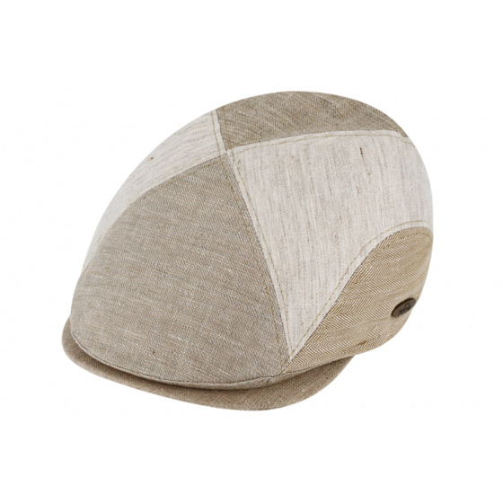 Beige Cotton & Linen Traclet cap