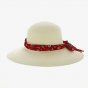 Cherry Panama Red Wide-Brimmed Hat - Traclet