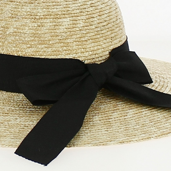Sandy Natural Straw Wide-Brimmed Hat - Fléchet