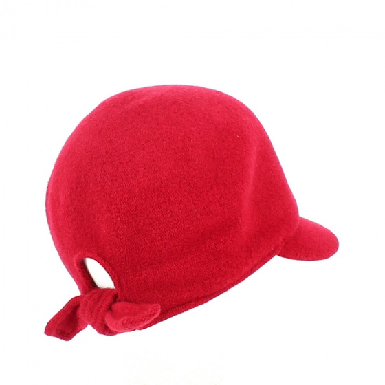 Casquette Gavroche Mélania Rouge Laine - Traclet Casquette Gavroche Mélania Rouge Laine - Traclet