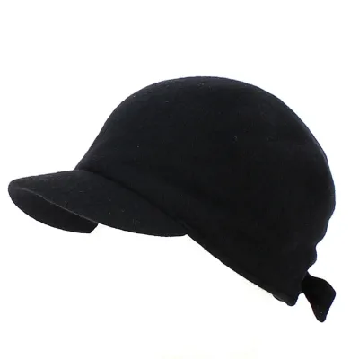 Casquette Gavroche Mélania Noire Laine - Traclet Reference : 12099 | Chapellerie Traclet