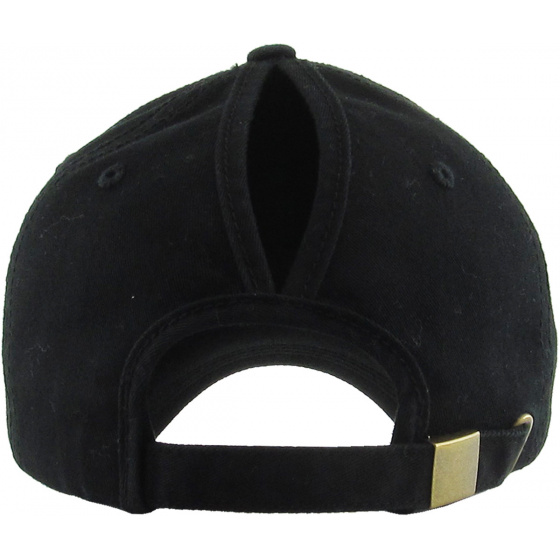 Casquette Baseball Femme Ponytail Noire - Traclet Casquette Baseball Femme Ponytail Noire - Traclet