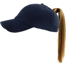 Casquette Baseball Femme Ponytail Marine - Traclet Reference : 12107 | Chapellerie Traclet