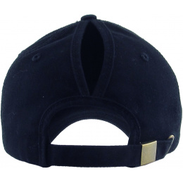 Women's Navy Ponytail Baseball Cap - Traclet