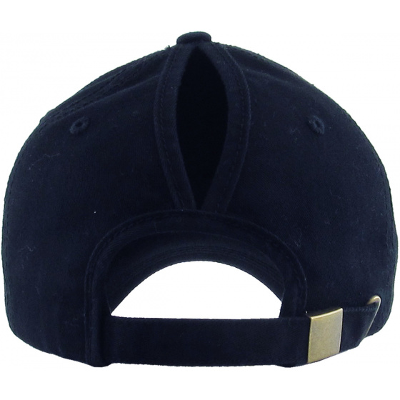 Women's Navy Ponytail Baseball Cap - Traclet Women's Navy Ponytail Baseball Cap - Traclet