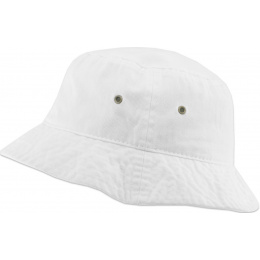 White Cotton Bucket Hat