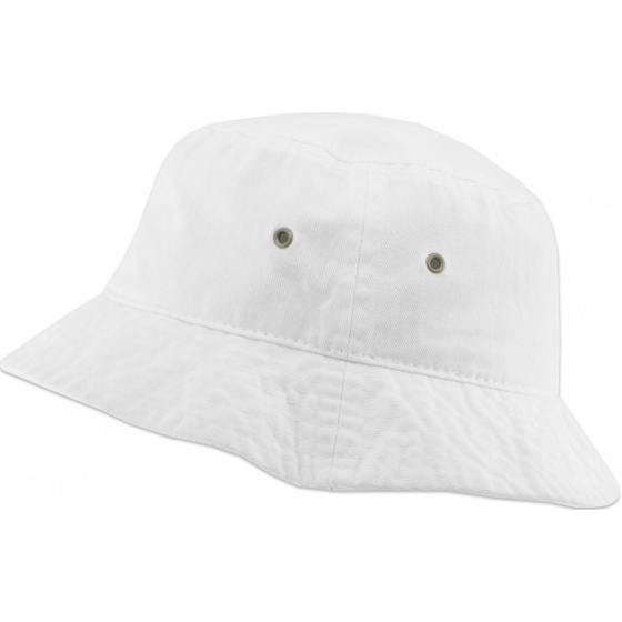 White Cotton Bucket Hat