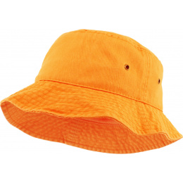 Orange Cotton Bucket Hat