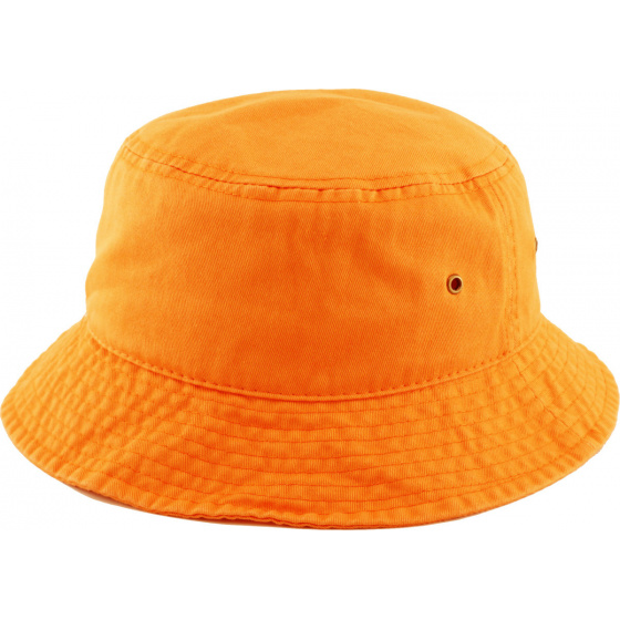 Orange Cotton Bucket Hat