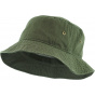 Khaki cotton bucket hat