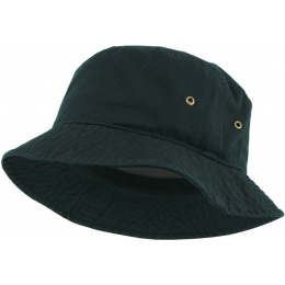 Black Cotton Bucket Hat