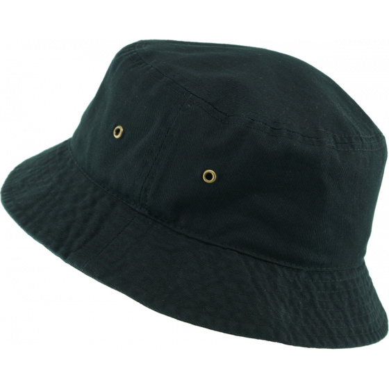 Black Cotton Bucket Hat