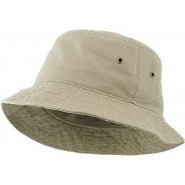 Khaki Cotton Bucket Hat