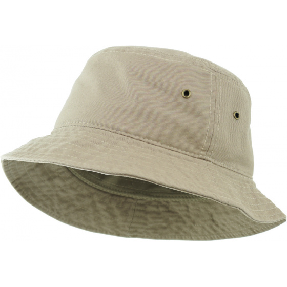 Khaki Cotton Bucket Hat