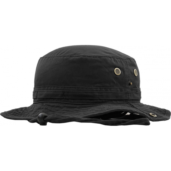 Black Ethos cord cotton bucket hat