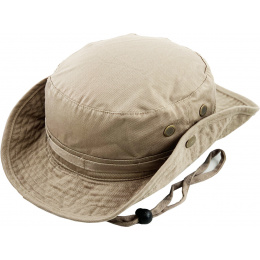 Cotton bucket hat with cord Ethos Beige