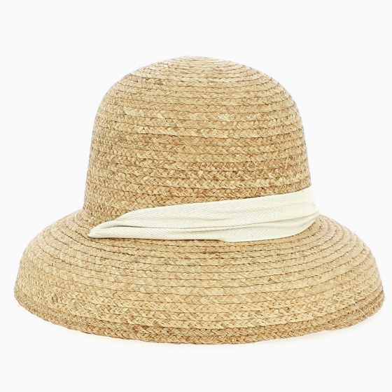 Battista Raffia Cloche Hat - Bloom raffia hat - Traclet