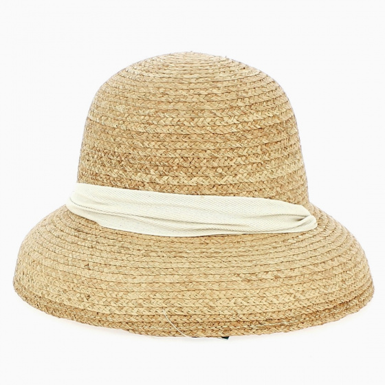 Battista Raffia Cloche Hat - Bloom raffia hat - Traclet