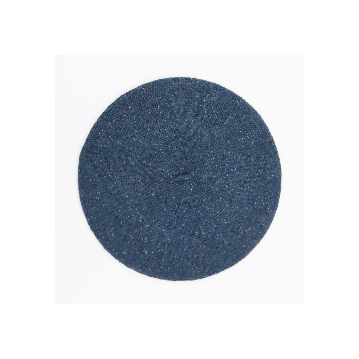 Blue Cotton, Silk & Linen Summer Beret - Le Béret Français Reference: 4112 | Chapellerie Traclet