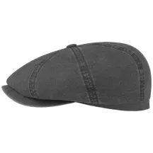 Casquette Hatteras coton biologique noir - Stetson Reference : 2114 | Chapellerie Traclet