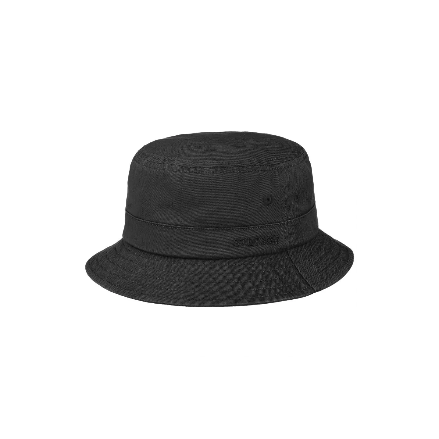 Bob Coton Twill Coton Noir - Stetson Reference : 12123 | Chapellerie Traclet