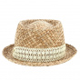 Porkpie Moha Natural Straw Hat - Traclet