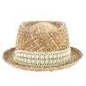 Chapeau Porkpie Moha Paille Naturelle - Traclet Reference : 12164 | Chapellerie Traclet