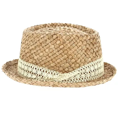 Chapeau Porkpie Moha Paille Naturelle - Traclet Reference : 12164 | Chapellerie Traclet
