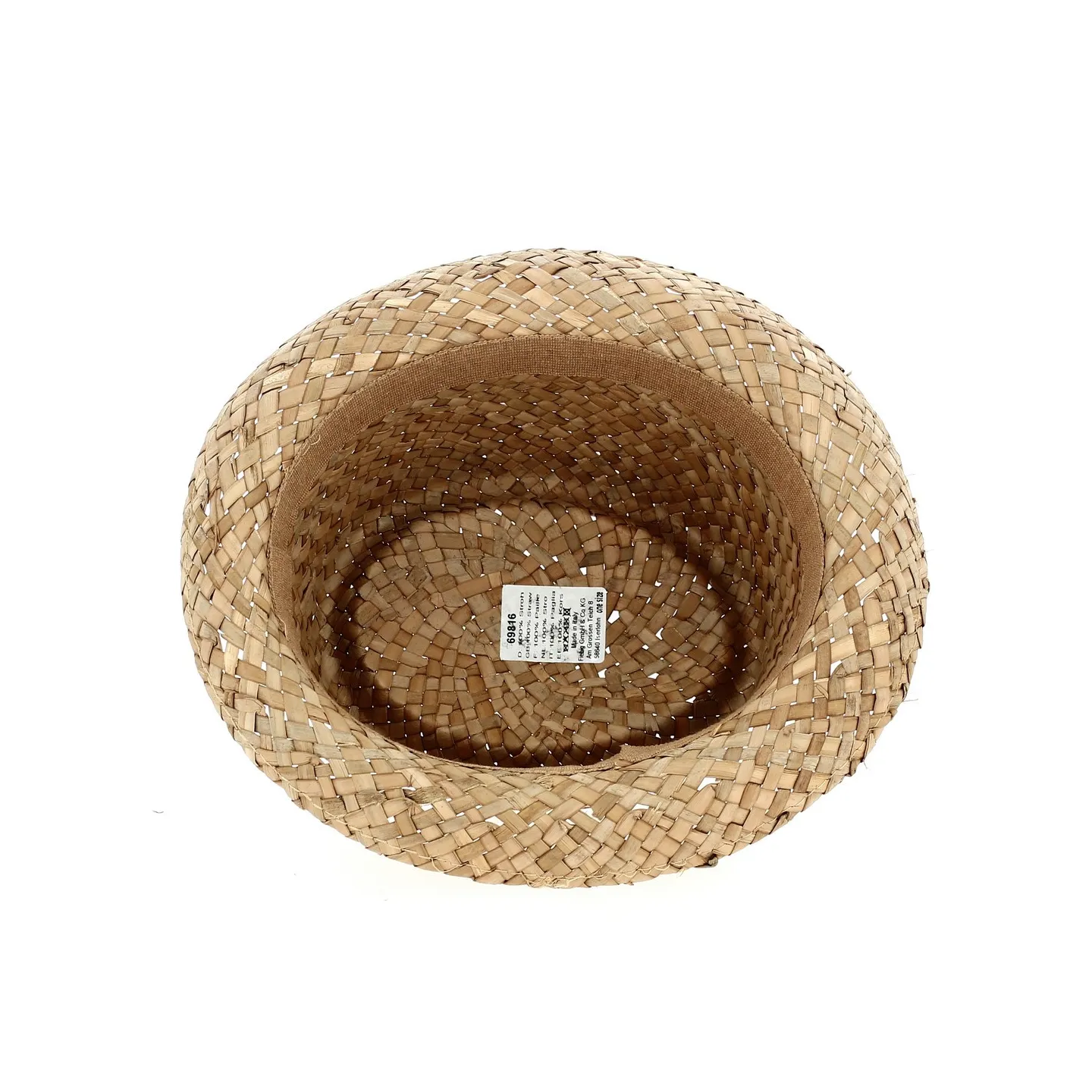 Chapeau Porkpie Moha Paille Naturelle - Traclet Reference : 12164 | Chapellerie Traclet
