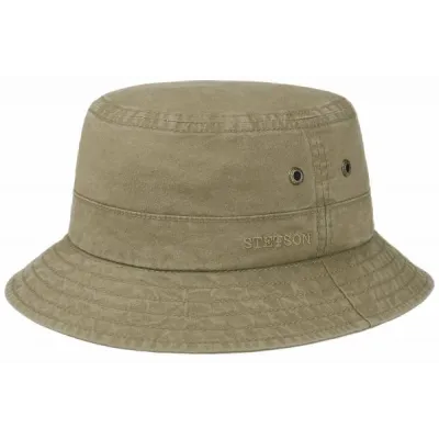 Chapeau Bob Ros Coton Biologique Kaki - Stetson Reference : 5353 | Chapellerie Traclet