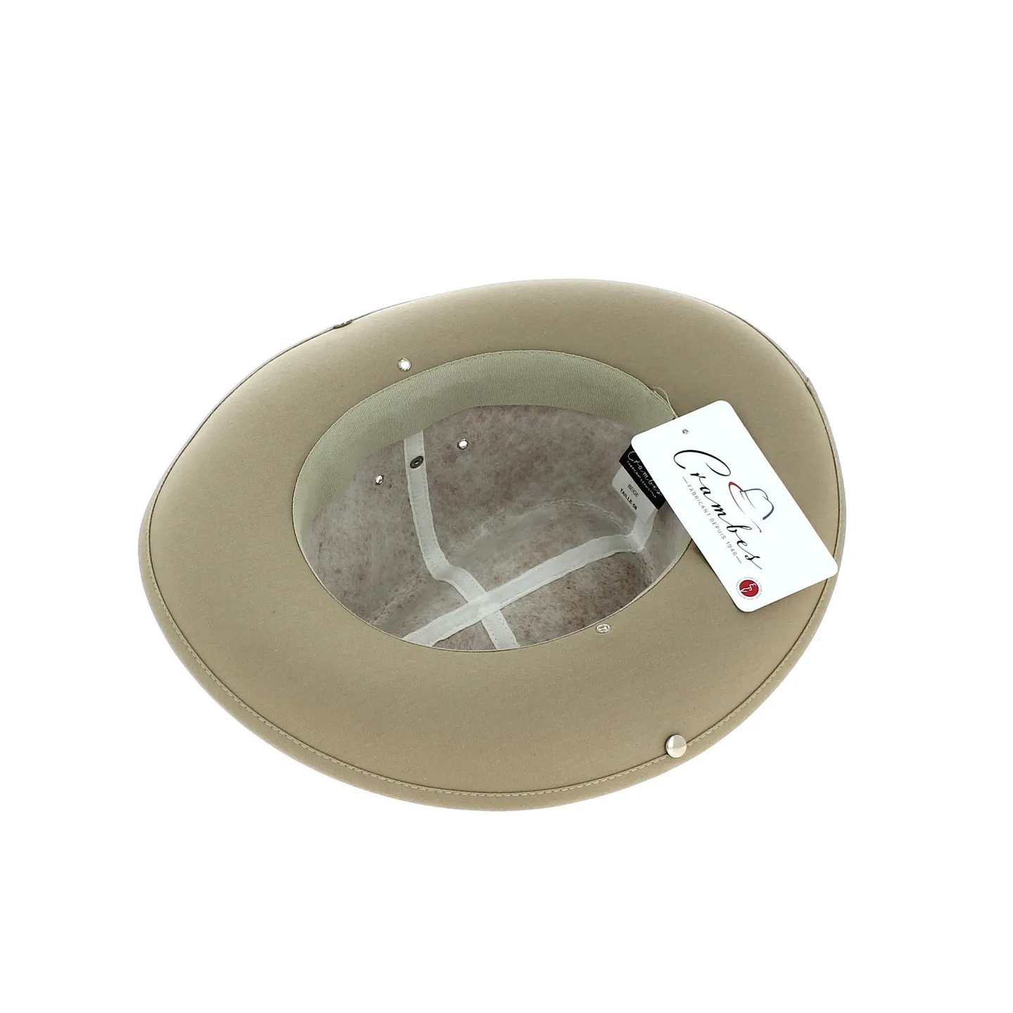 Chapeau Camarguais Pampa Beige Clair - Crambes Reference : 12179 | Chapellerie Traclet