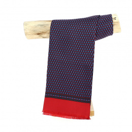 Louis Silk Scarf Red & Blue - Traclet