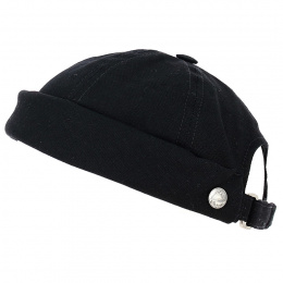 Black Cotton Cooper Docker Beanie Savage - MTM