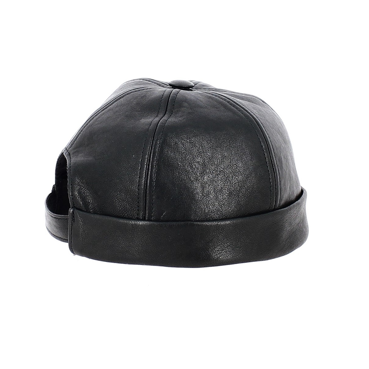 Docker Cap Nappa Black Leather - Traclet Reference : 12208 ...