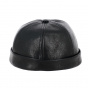 Docker Cap Nappa Black Leather - Traclet