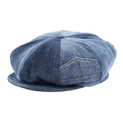 Casquette Gavroche Alfredo Patchwork Jean - Traclet Reference : 12215 | Chapellerie Traclet