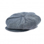Alfredo Recycled Denim Patchwork Newsboy Cap - Traclet