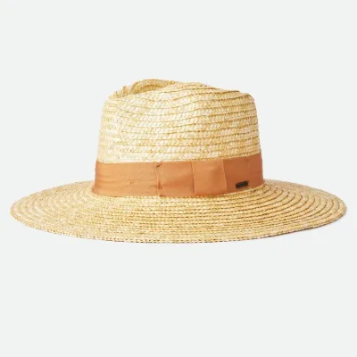 Joanna Wide Brim Traveler Hat Natural Orange Straw - Brixton Reference: 12229 | Traclet Hat Shop
