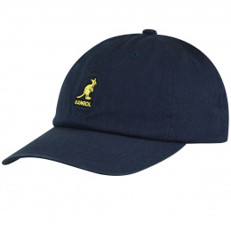 Navy Cotton Washed Baseball Cap - Kangol