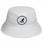 Washed New Edition Cotton White Bucket Hat - Kangol
