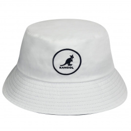 Washed New Edition Cotton White Bucket Hat - Kangol