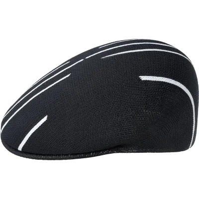 Stripe X-TOP 504 Black Flat Cap - Kangol Reference: 12048 | Traclet Hat Shop