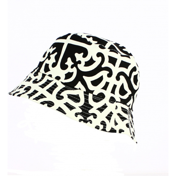 Black and White Baroque Bucket Hat - Traclet