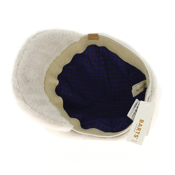 Gypso Faux Fur Cream Newsboy Cap - Barts